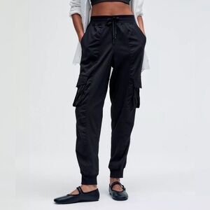 Lululemon Dance Studio Relaxed-Fit Mid-Rise Cargo Jogger Black Pinstripe Small